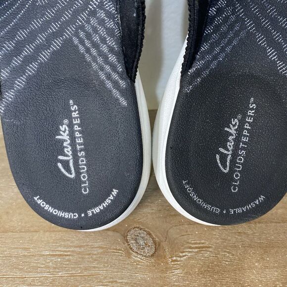 CLARKS Cloudsteppers Black Mira‎ Isle Sport Slides Sandals Women's Size 7.5 - Picture 9 of 9